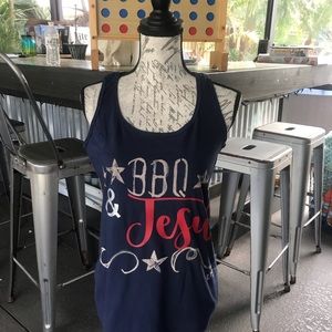 🍗 bbq & Jesus tank top ❤️